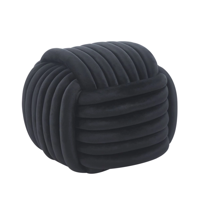 PUFA PRZEPLATANA VELVET CZARNA